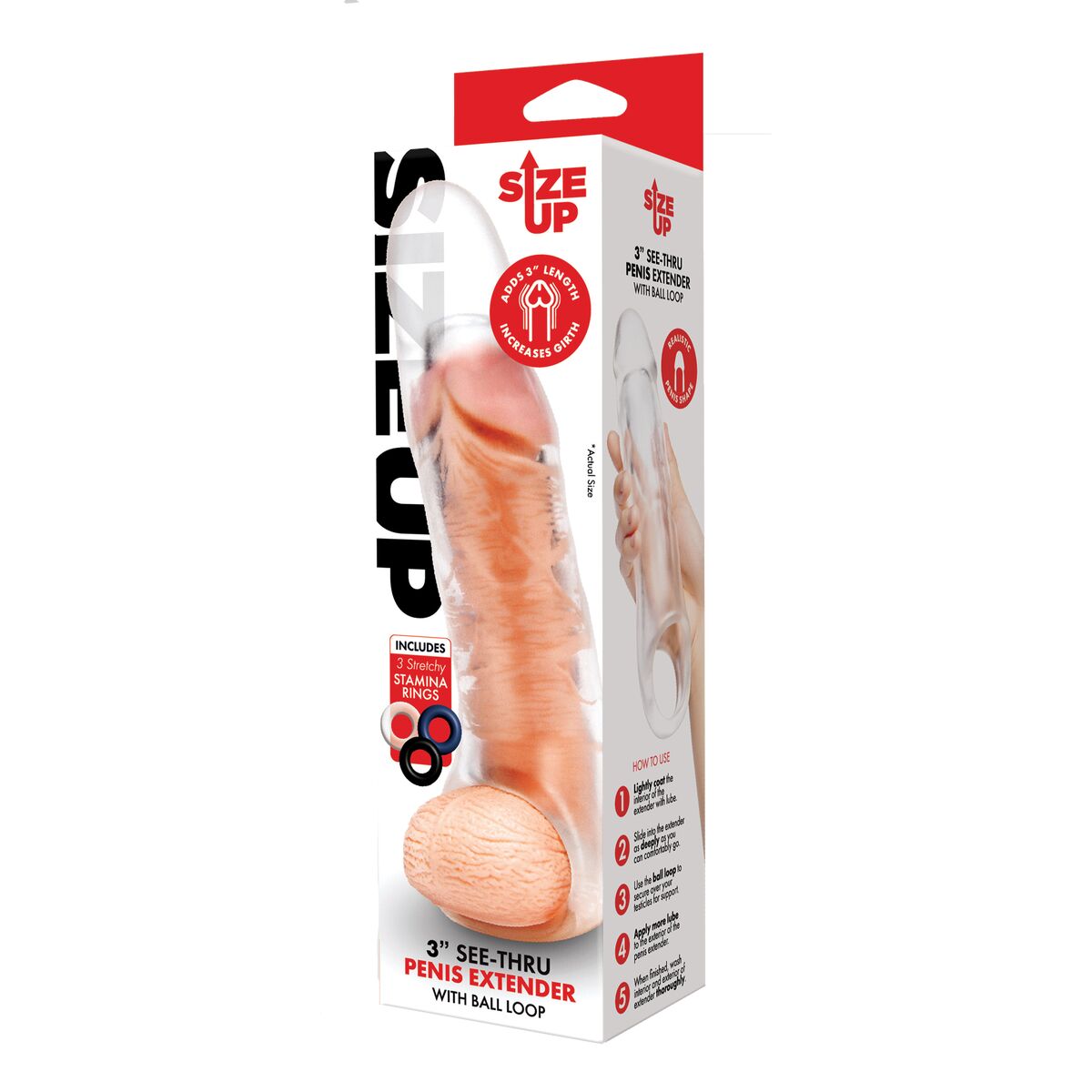 Cover per pene Size Up Ø 4,5 cm 23,9 cm