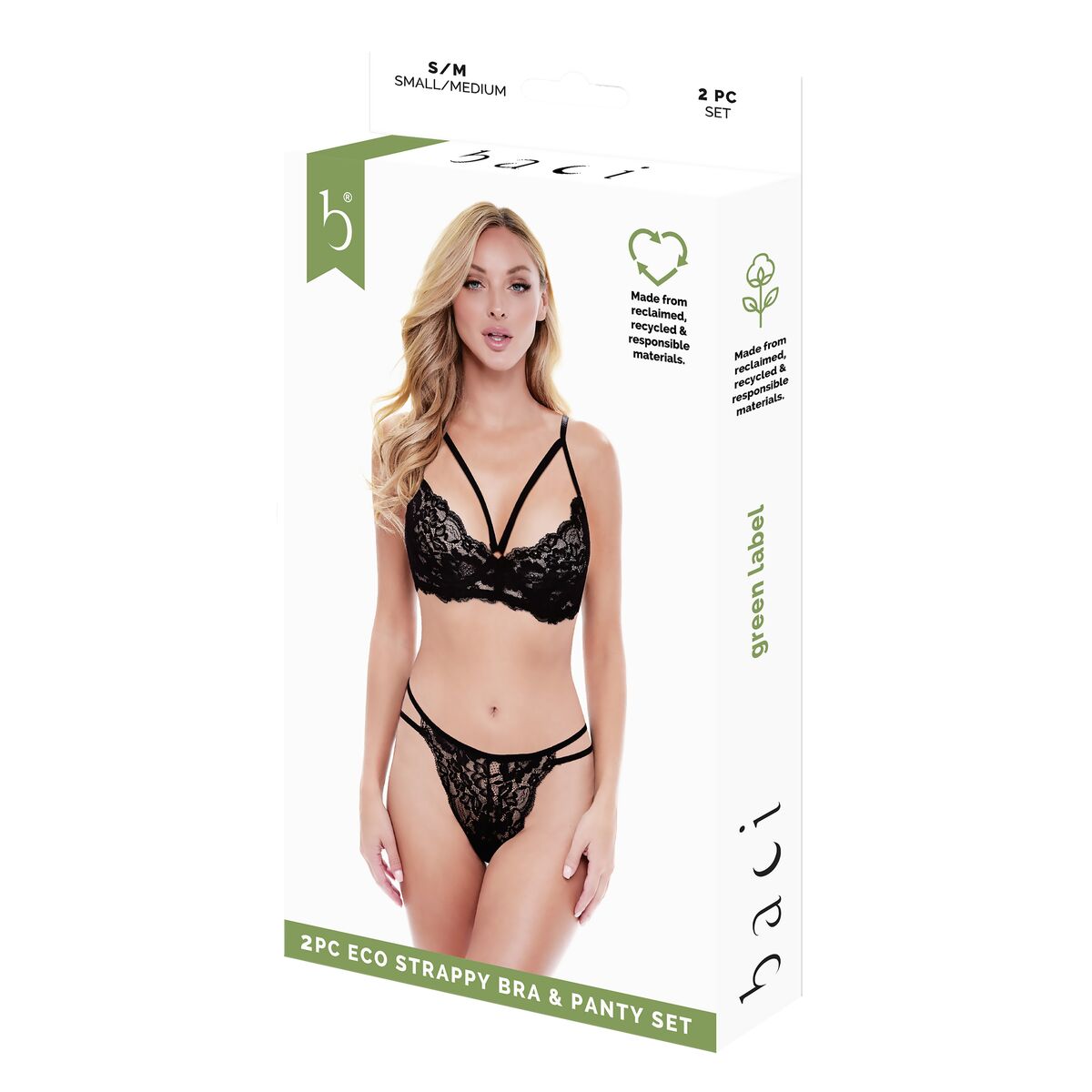 Set di Lingerie Baci Lingerie Nero (S/M)