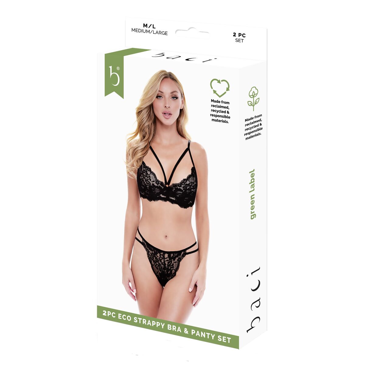 Set di Lingerie Baci Lingerie Nero (M/L)