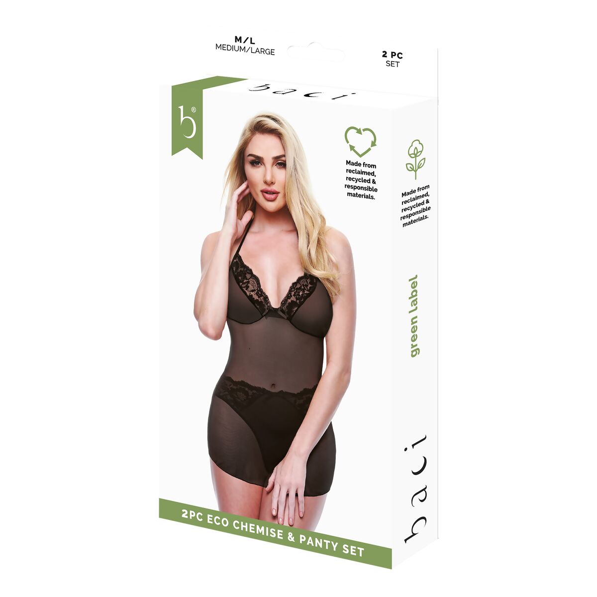 Set di Lingerie Baci Lingerie Nero (S/M)