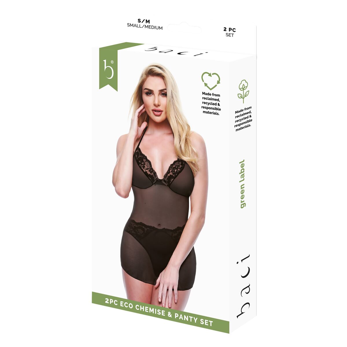 Set di Lingerie Baci Lingerie Nero (S/M)