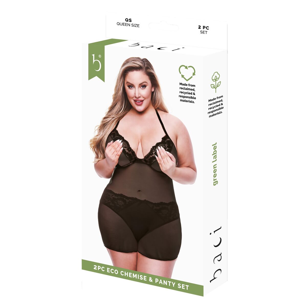 Set di Lingerie Baci Lingerie Nero (Queen size)