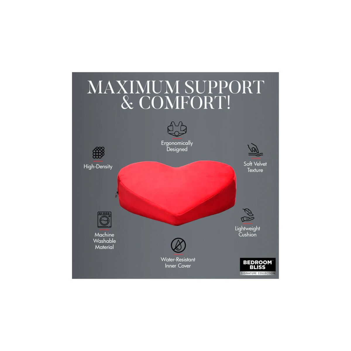 Cuscino Rampa per Sesso XR Rosso Cuore