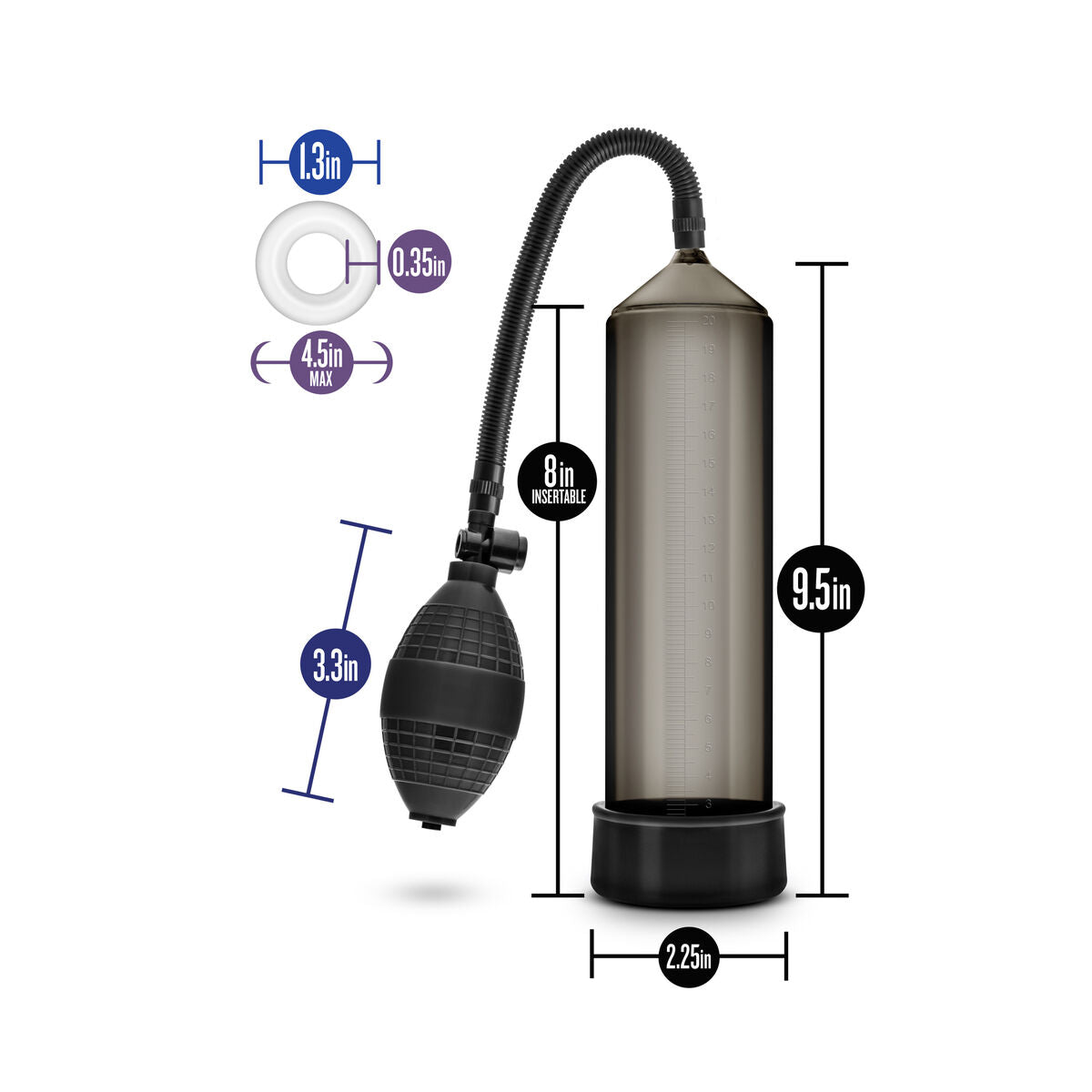 Pompa per Pene Blush Performance VX101 Nero
