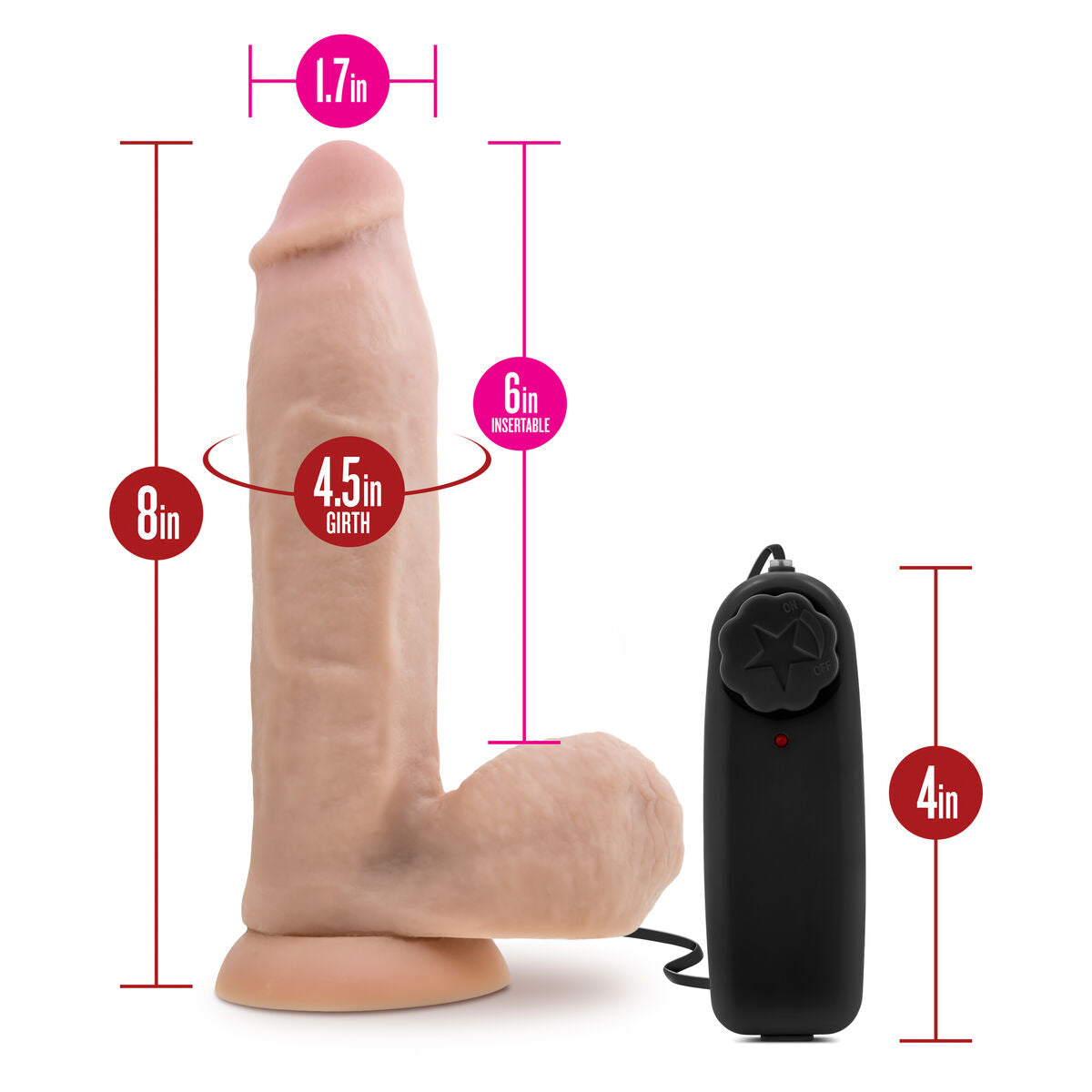 Dildo Realistico Blush X5 TPE Ø 4,5 cm