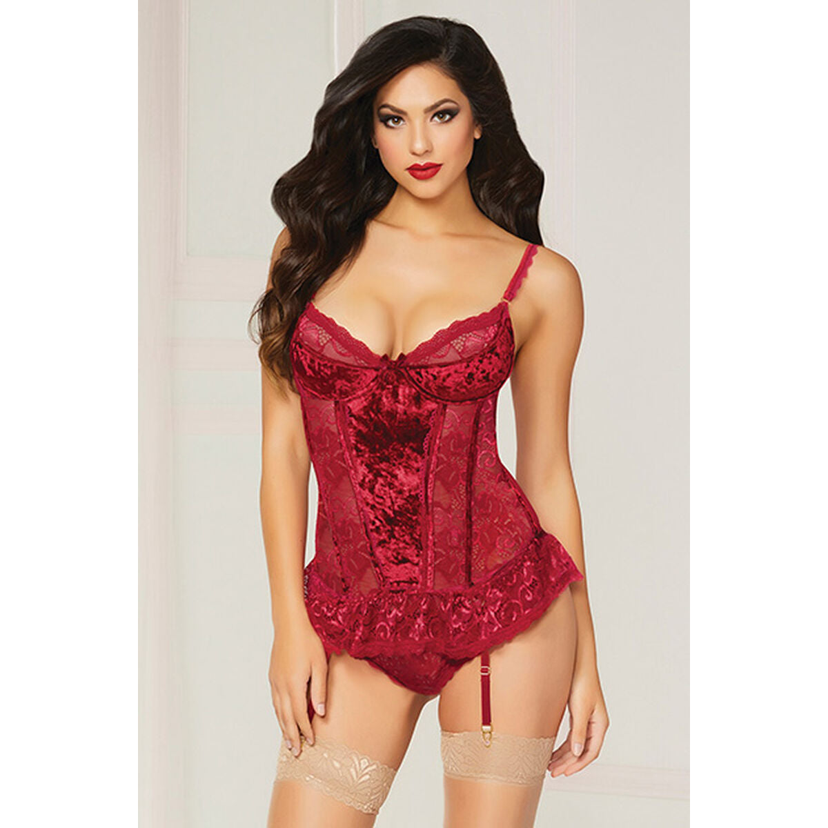 Set di Lingerie Seven Til Midnight Bordeaux (12)