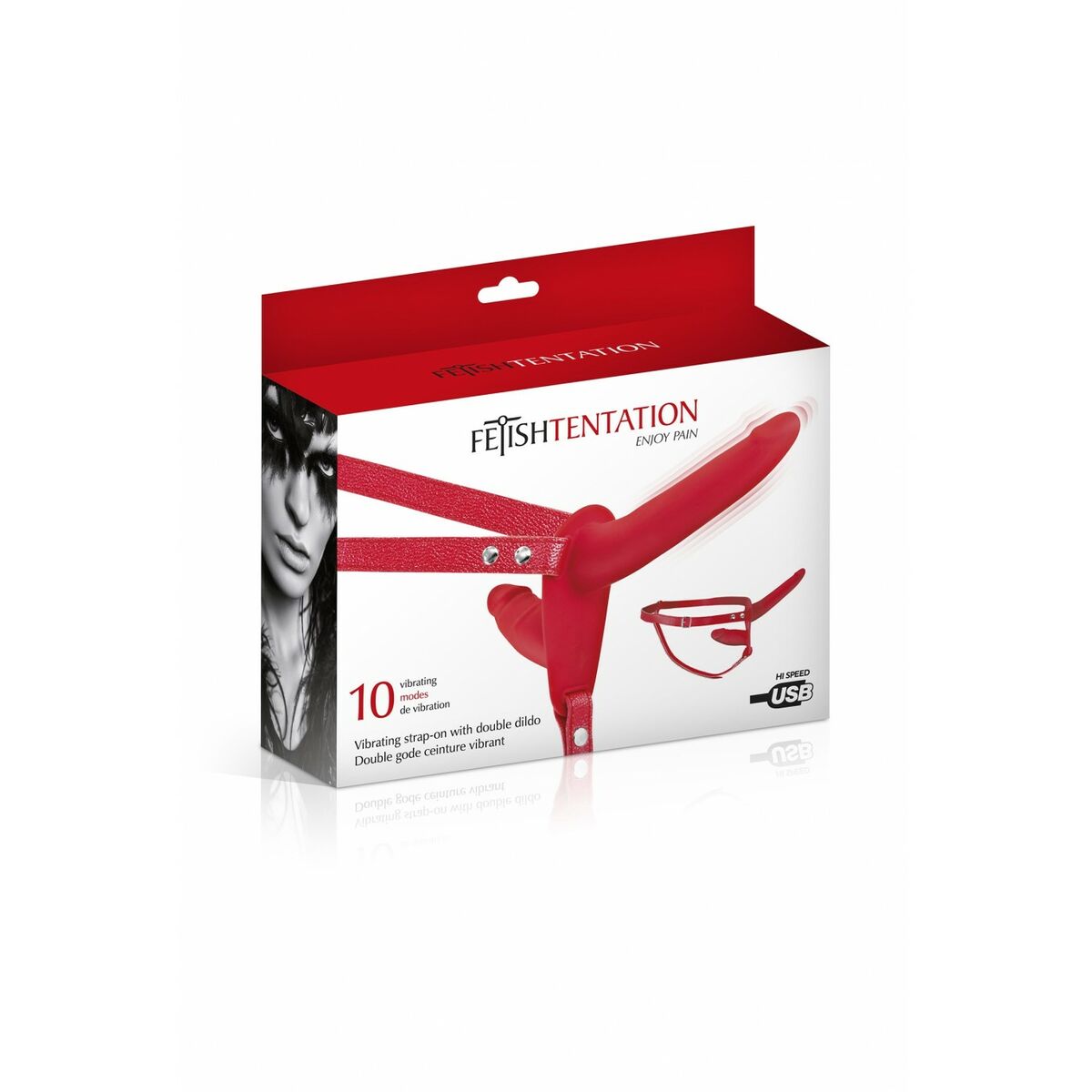 Dildo Indossabile Fetish Tentation Rosso 155 cm