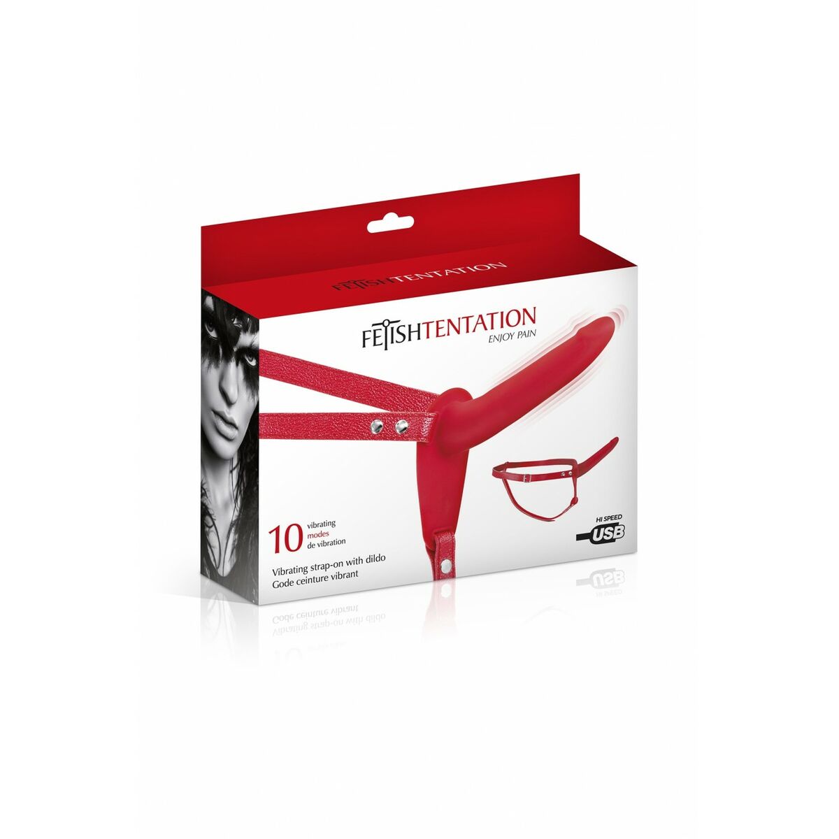 Dildo Indossabile Fetish Tentation Rosso Silicone