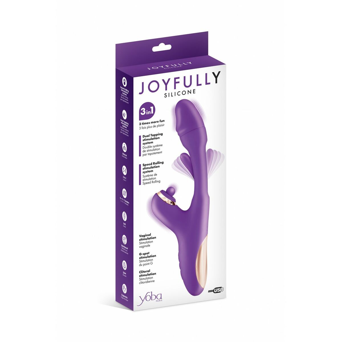 Vibratore Doppia Stimolazione Yoba JOYFULLY  Porpora