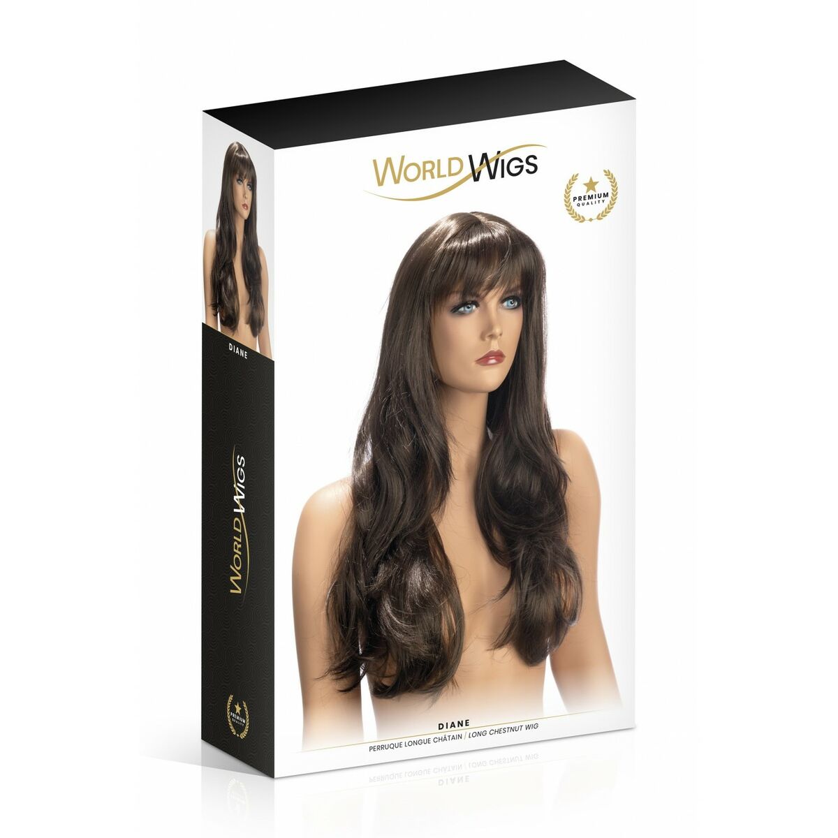 Accesorio Erotico World Wigs Diane Marrone Parrucca