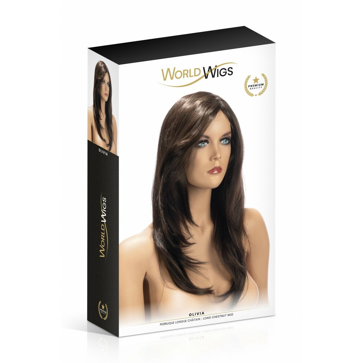 Accesorio Erotico World Wigs Olivia Marrone Parrucca
