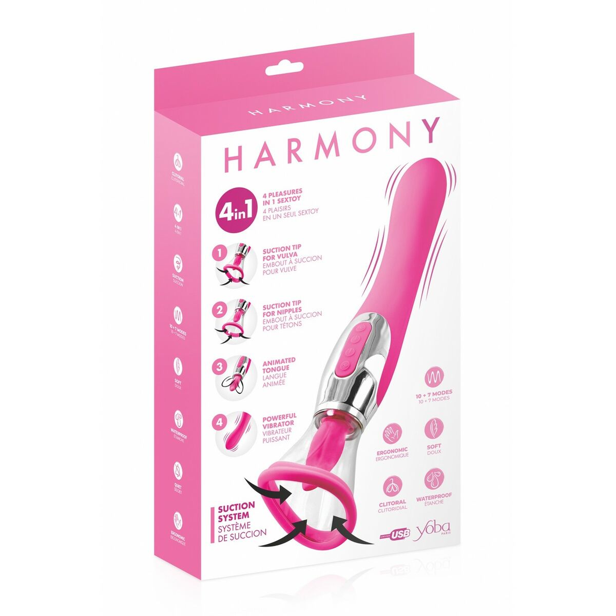 Vibratore Doppia Stimolazione Yoba Fucsia