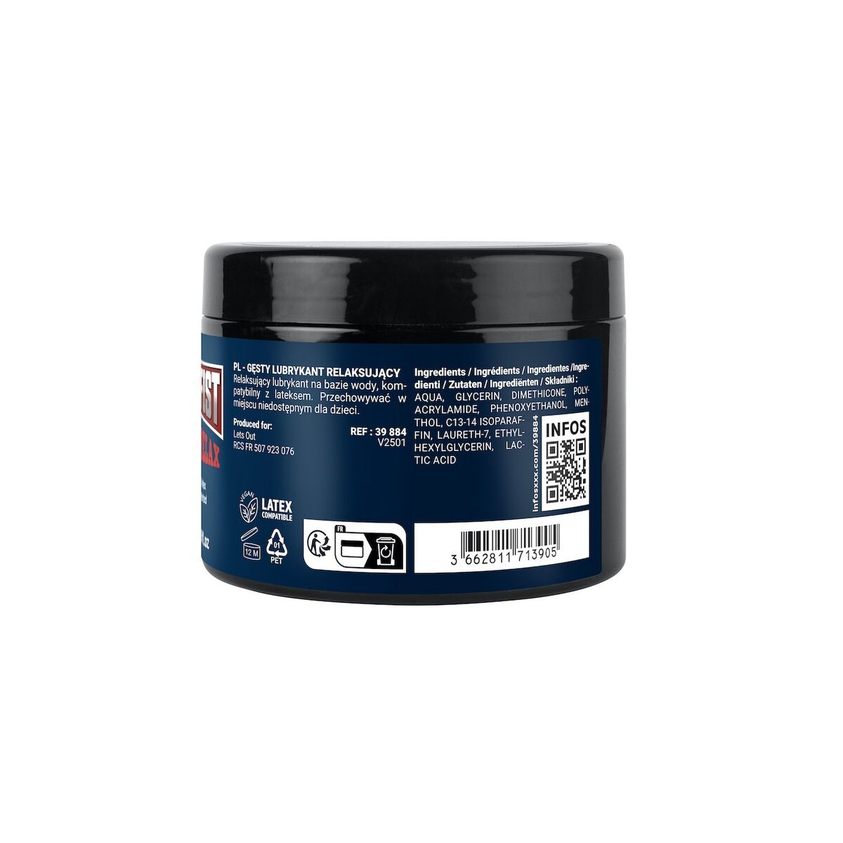 Lubrificante Fuck & Fist 500 ml Menta