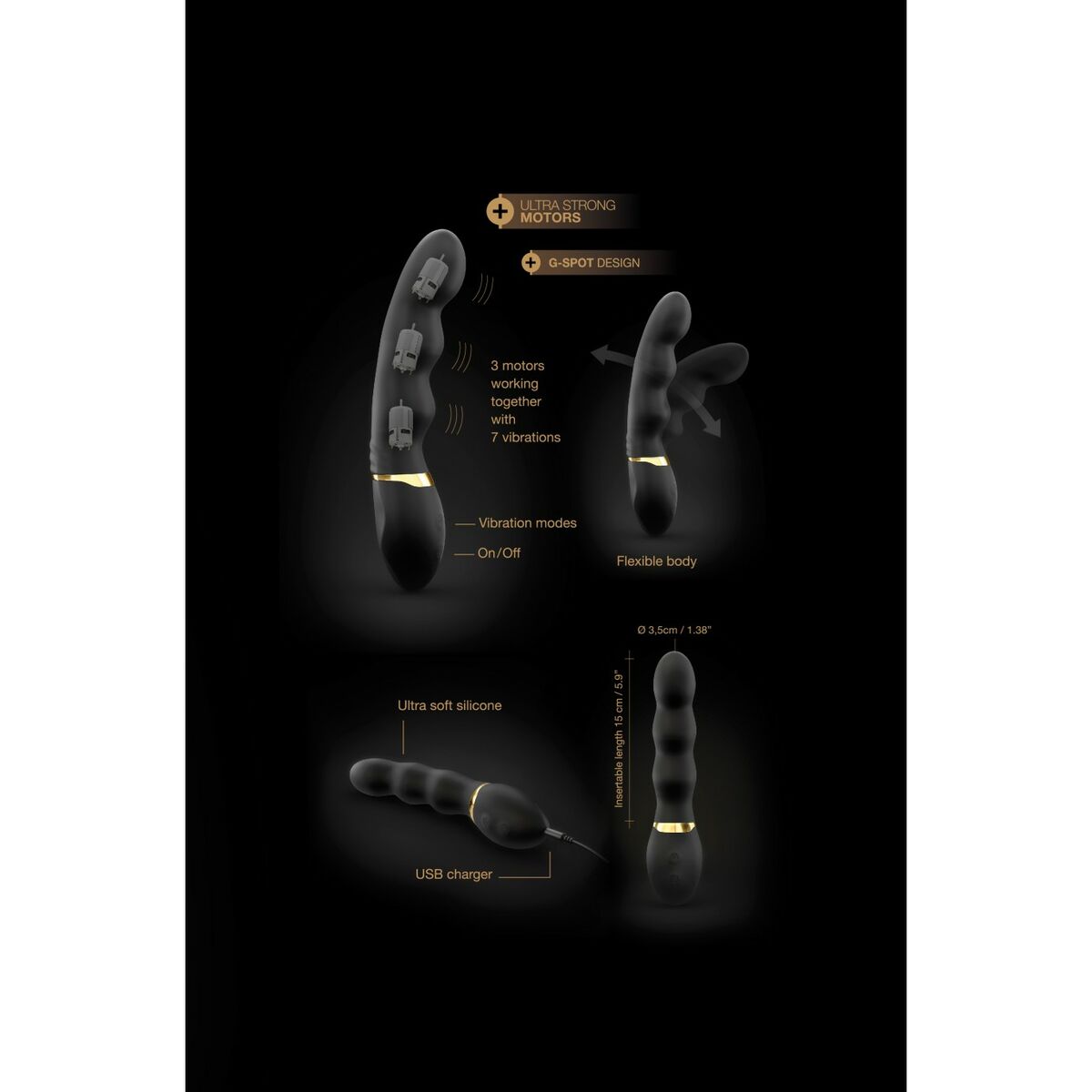 Vibratore Dorcel Too Much 2.0 Nero