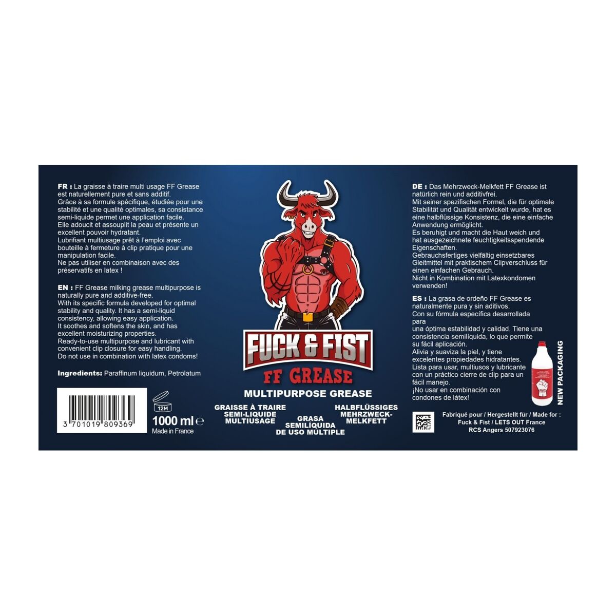 Lubrificante Fuck & Fist 1 L Sin aroma