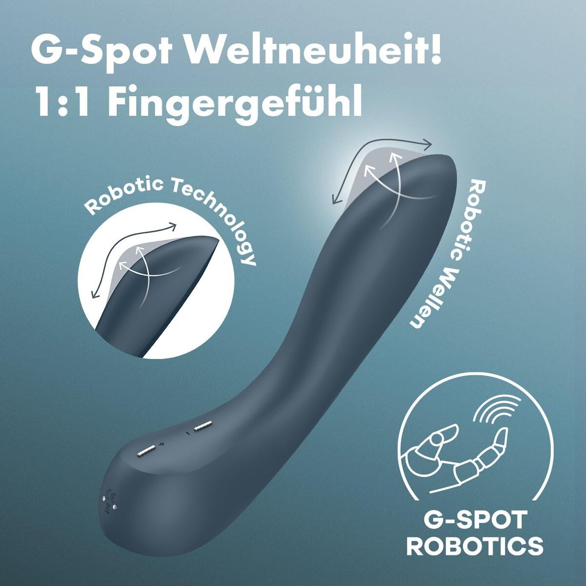 Vibratore per il Punto-G Satisfyer Blu scuro