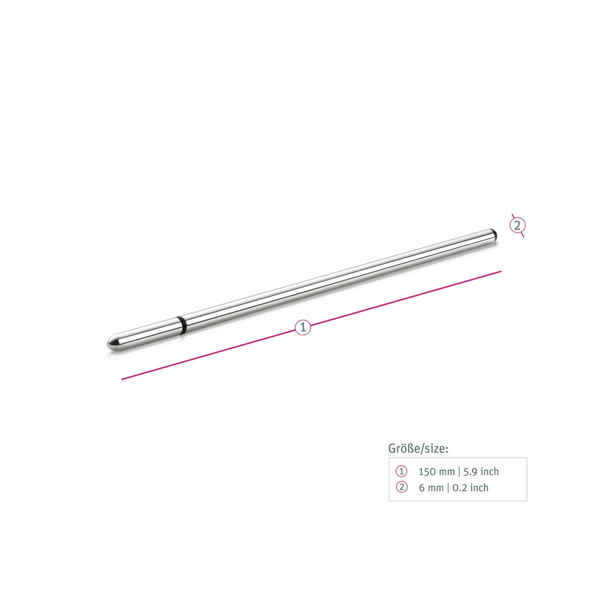 Sonda Uretrale Thin Finn Mystim MS46190 Argentato