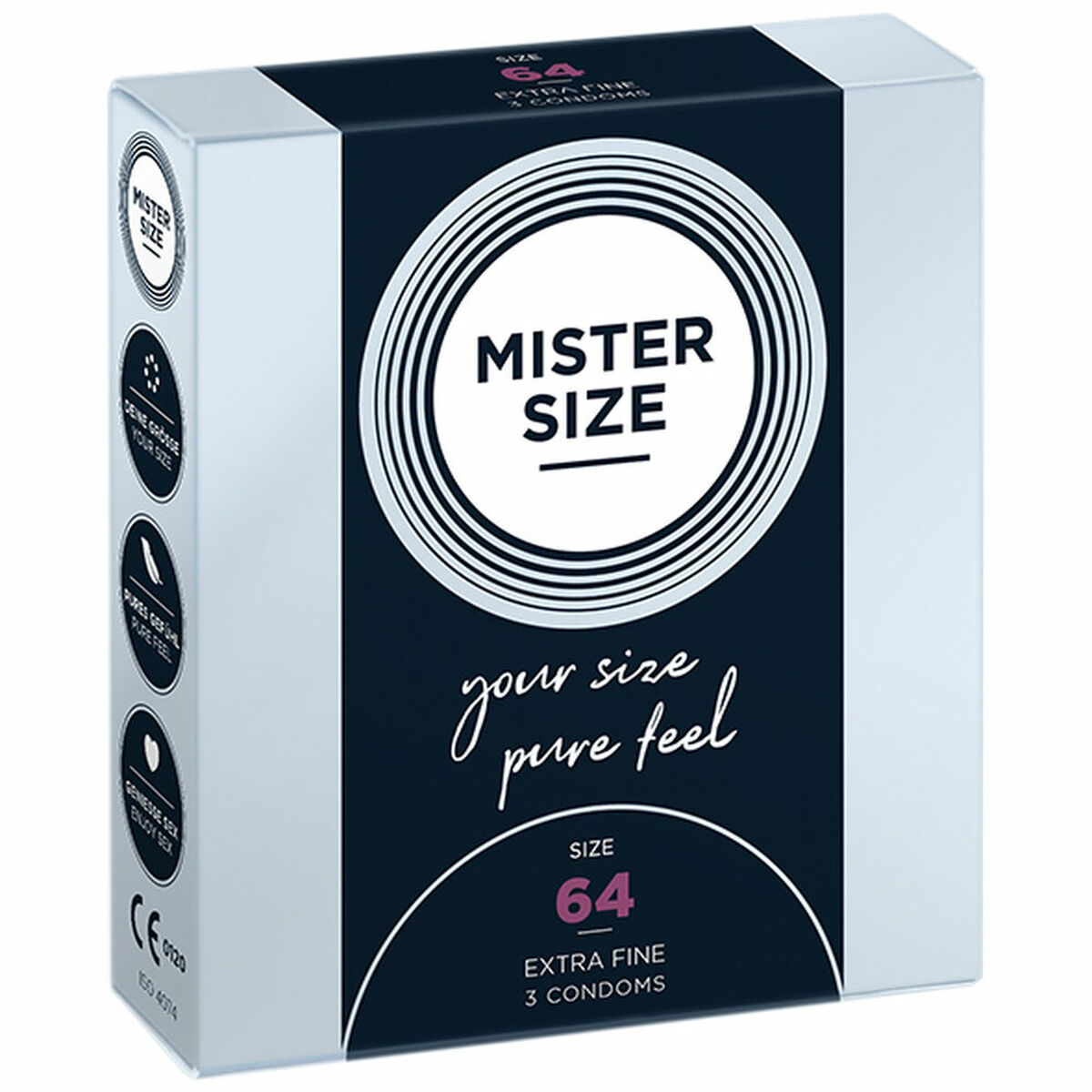 Preservativi Mister Size Extra sottili (64 mm)