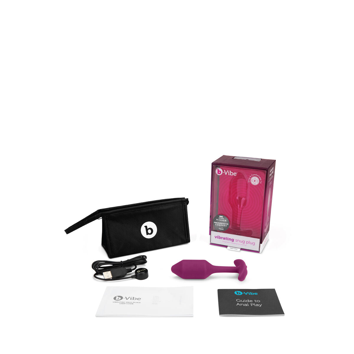 Butt Plug Snug M B-Vibe Vibrating Rosa
