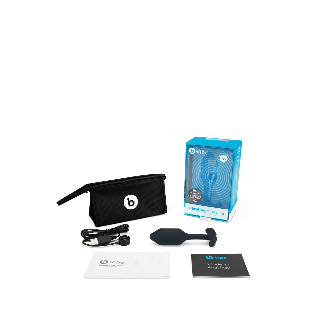 Butt Plug Snug M B-Vibe Vibrating Nero