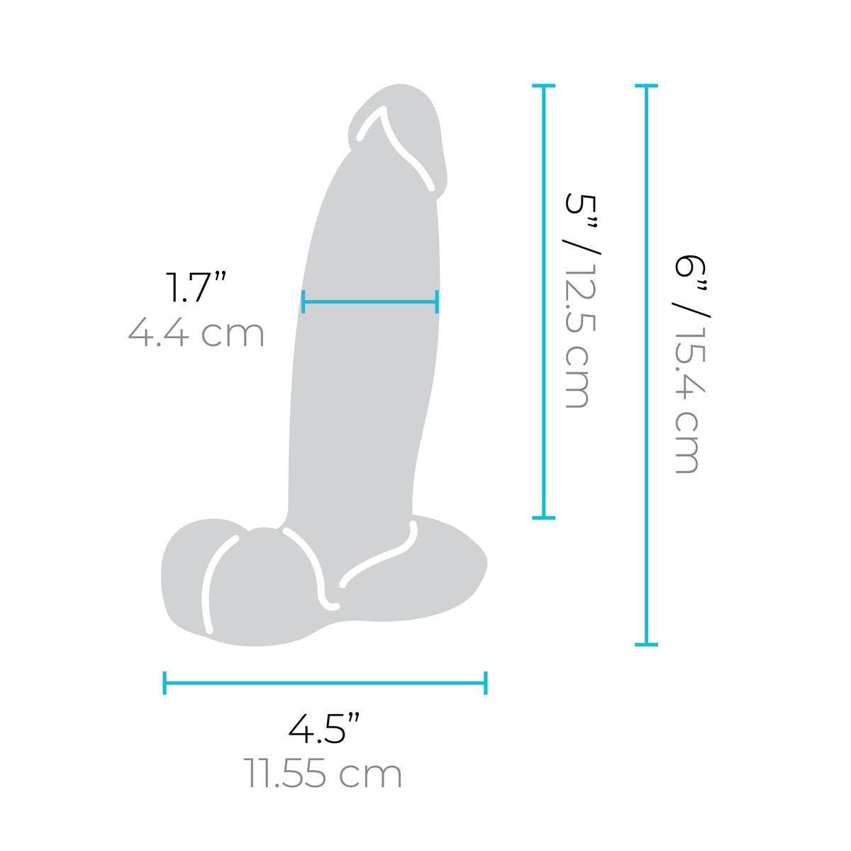 Dildo Realistico B-Vibe Silicone Ø 4,4 cm (12,6 CM)