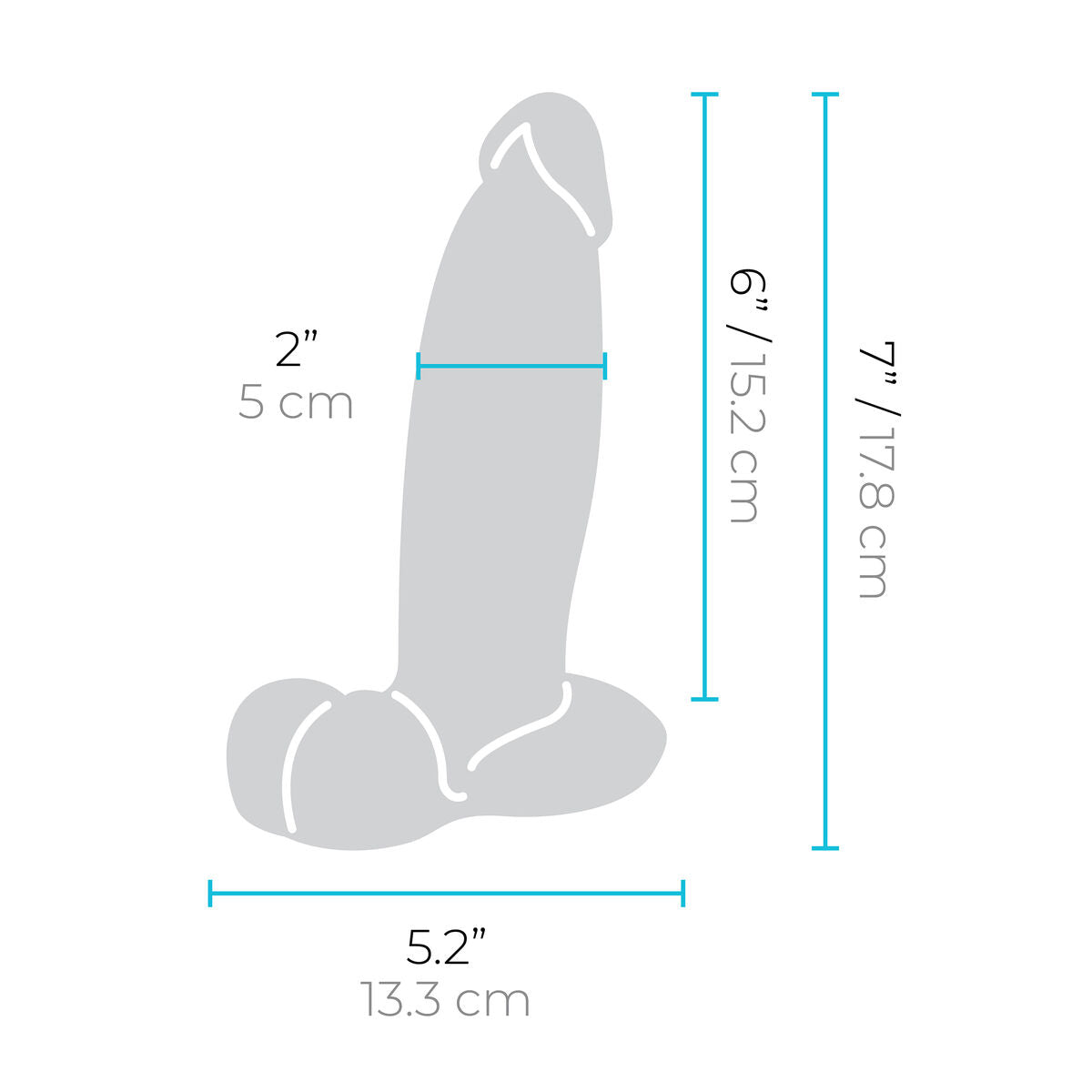 Dildo Realistico B-Vibe Silicone Ø 5 cm (15,2 cm)