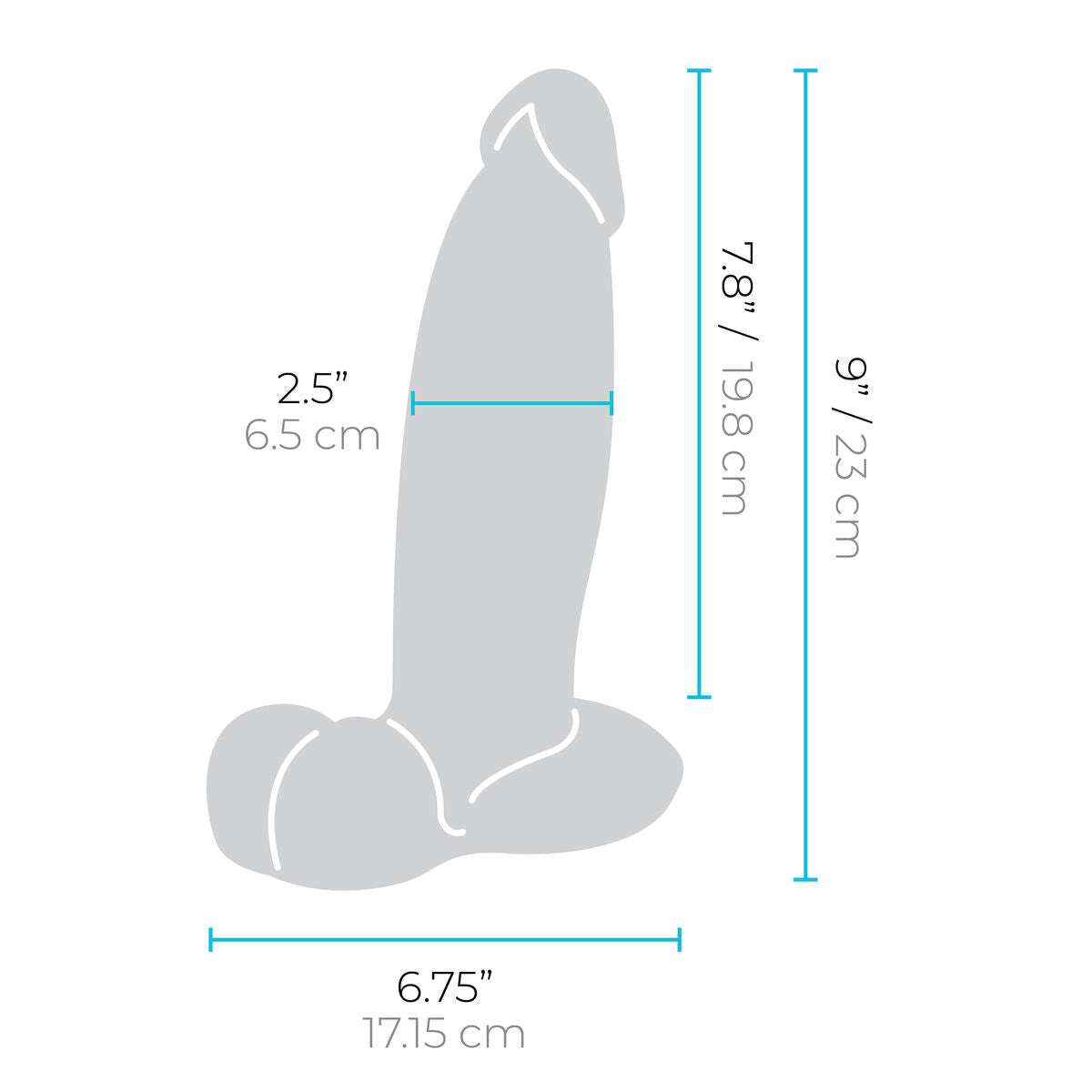 Dildo Realistico B-Vibe Silicone Ø 6,3 cm (19,5 cm)