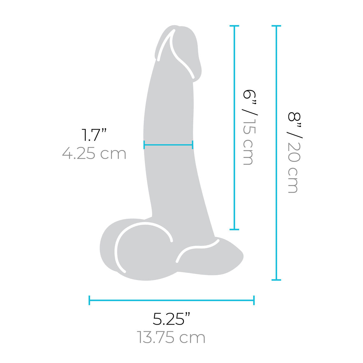 Dildo Realistico B-Vibe Silicone Ø 4 cm (15,2 cm)