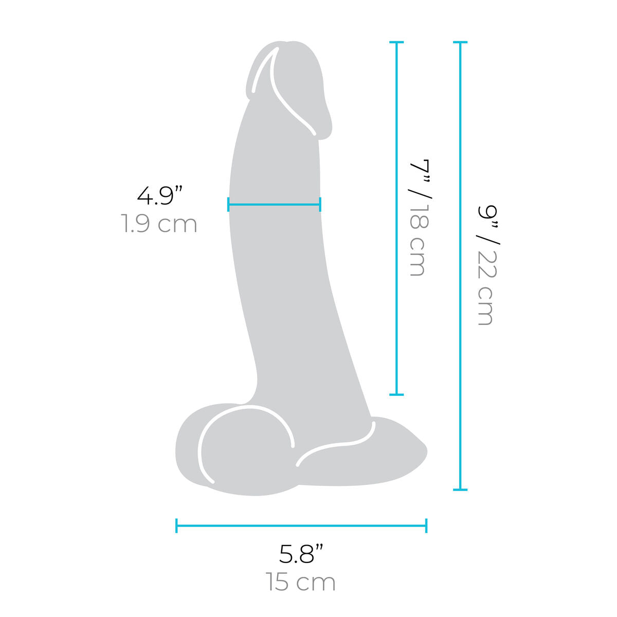 Dildo Realistico B-Vibe Silicone Ø 4,9 cm (18 cm)