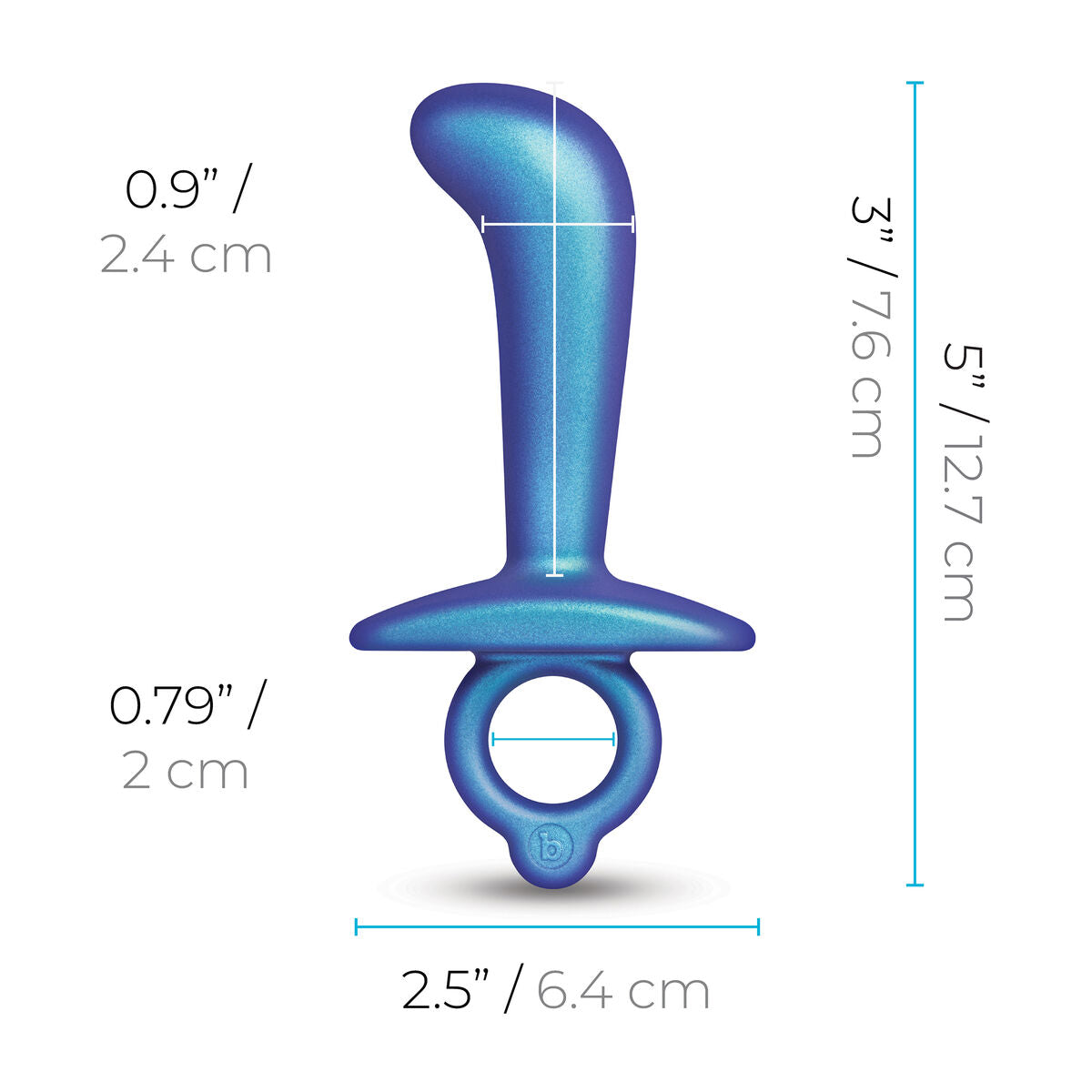 Plug Anale B-Vibe Azzurro (7,6 cm)