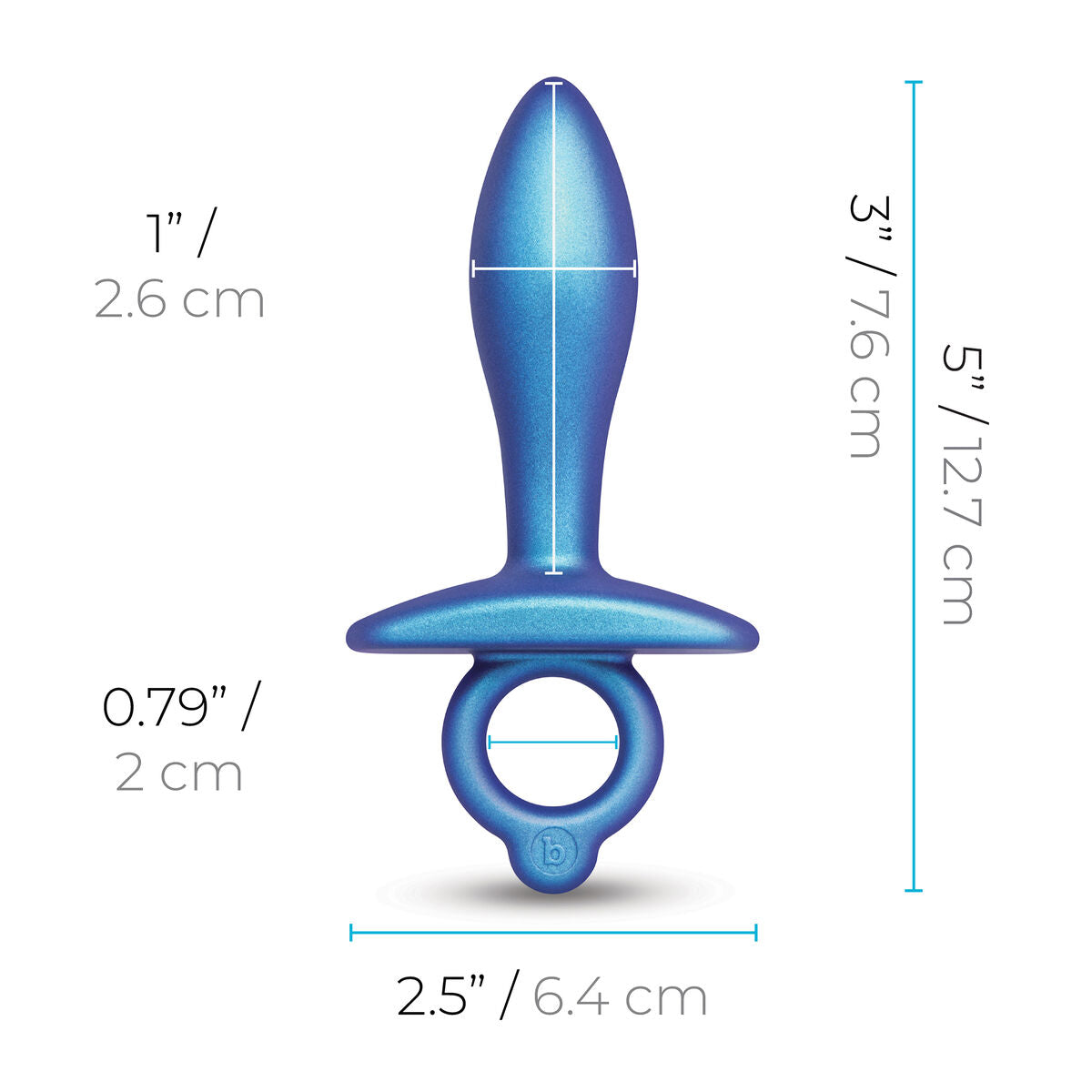 Plug Anale B-Vibe Azzurro (7,6 cm)