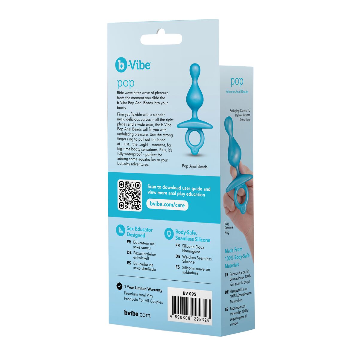 Plug Anale B-Vibe Azzurro (7,6 cm)