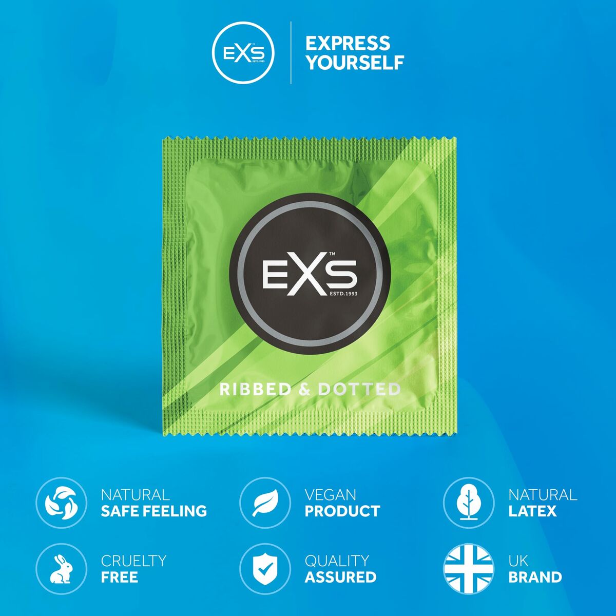 Preservativi EXS Ribbed 12 Unità
