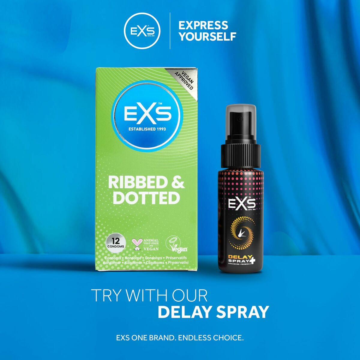 Preservativi EXS Ribbed 12 Unità