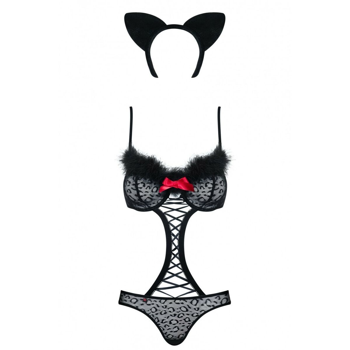 Costume Erotico Obsessive Gepardina S/M Nero S/M