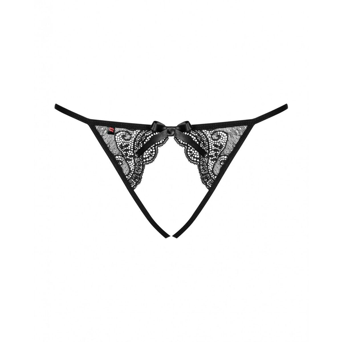 Tanga Obsessive Miamor crotchless panties Nero Pizzo L/XL