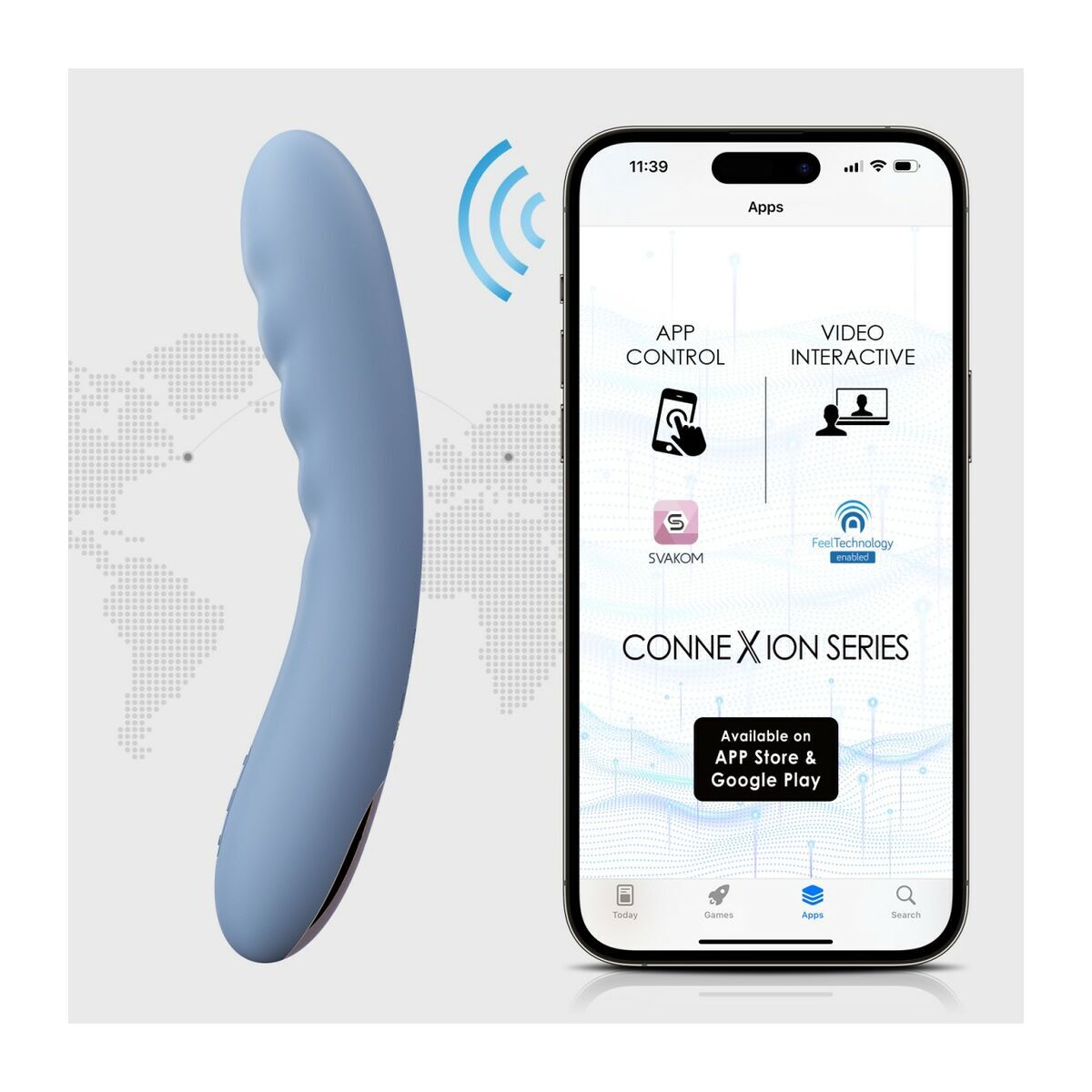 Vibratore per il Punto-G Svakom Azzurro