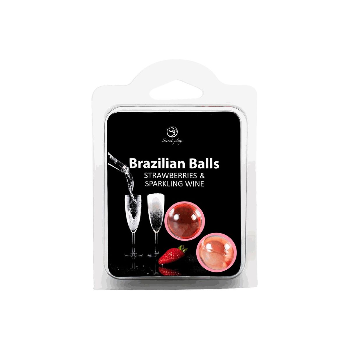 Lubrificante Secret Play Fragola Champagne alla Fragola 4 ml 2 Pezzi