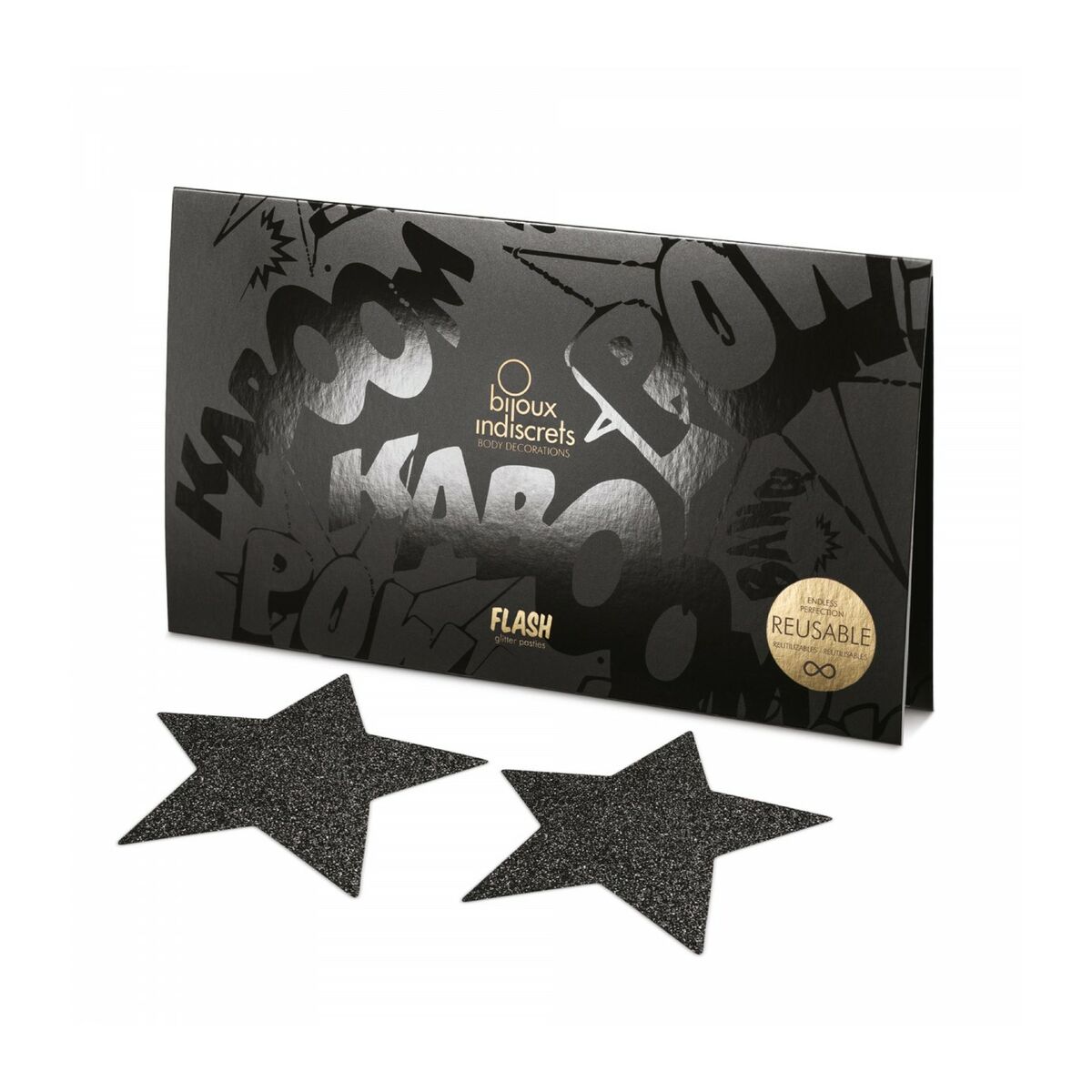 Copricapezzoli Flash Star Black Bijoux Indiscrets 156 Nero