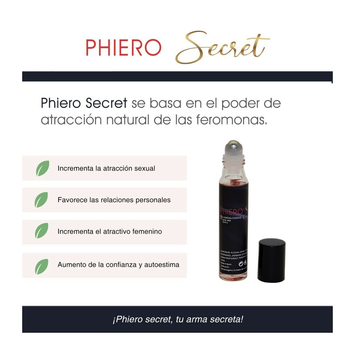 Olio per Massaggi con Feromoni 500 Cosmetics 15 ml