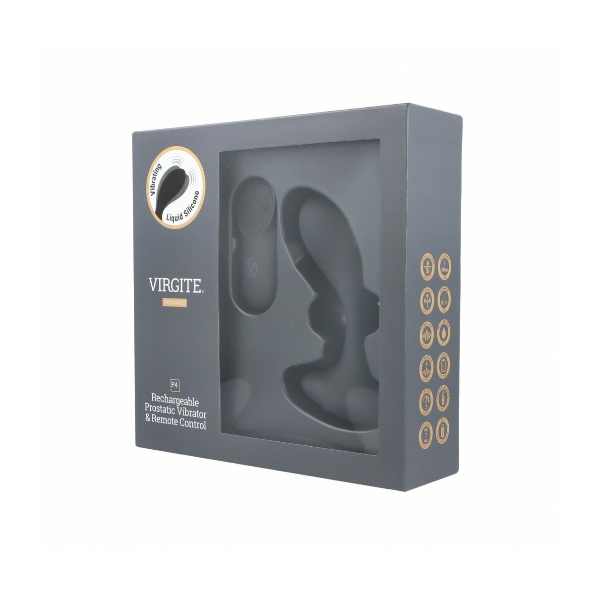 Massaggiatore Prostatico Virgite P4 Nero