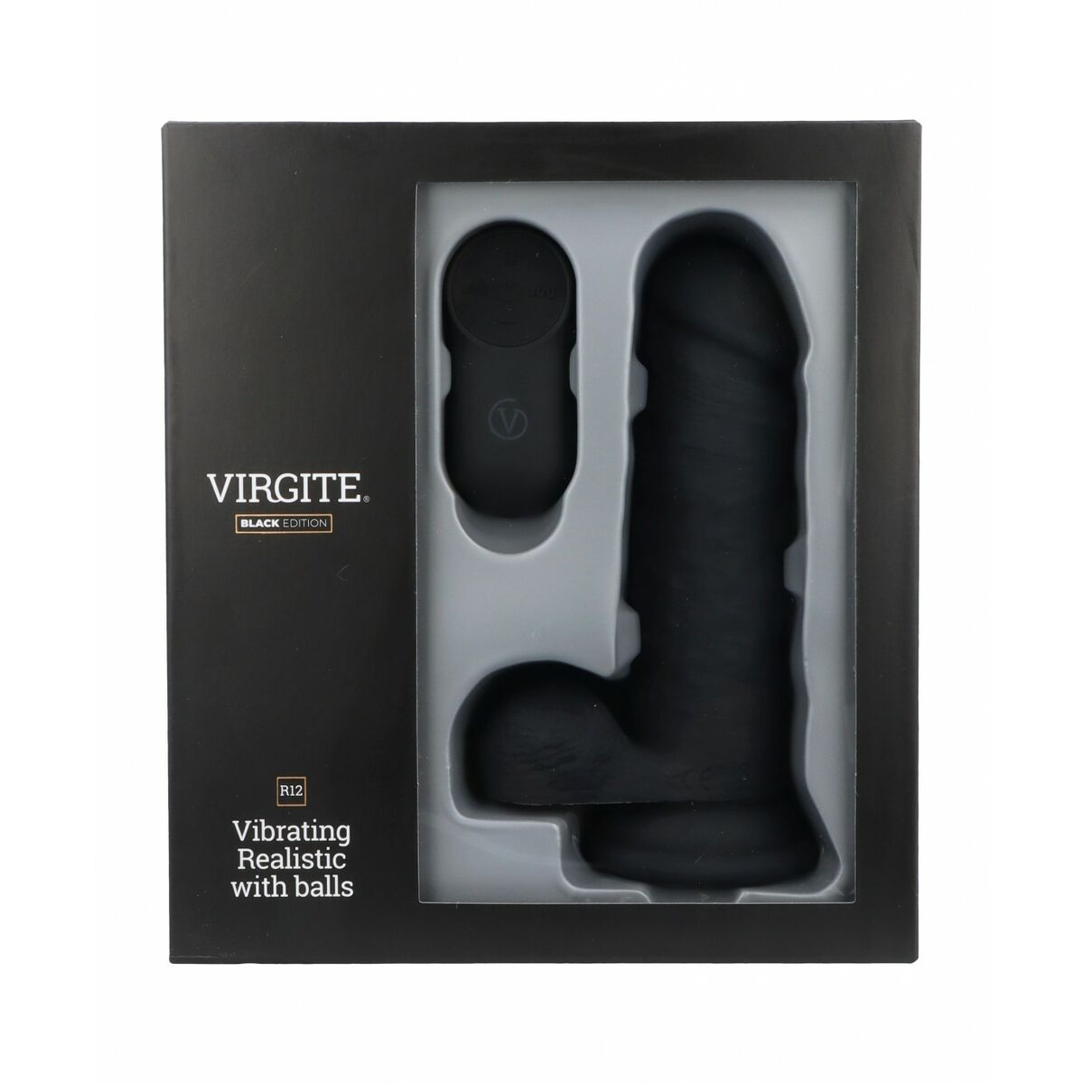 Dildo Realistico Virgite R12 Nero 14,4 cm