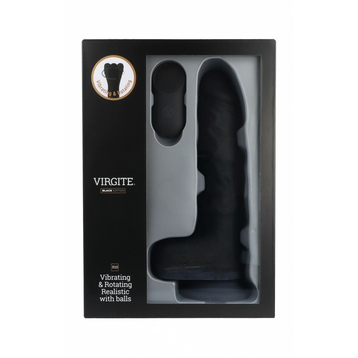 Dildo Realistico Virgite R10 Nero 21 cm