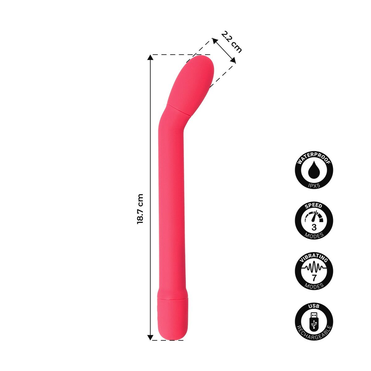 Vibratore per il Punto-G Virgite Rosa