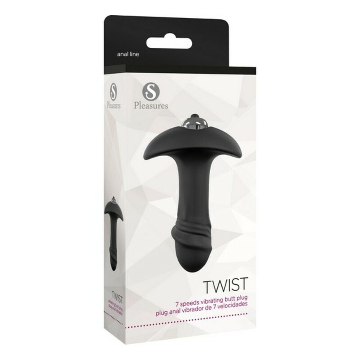 Plug Anale S Pleasures Twist Nero Nero/Argentato