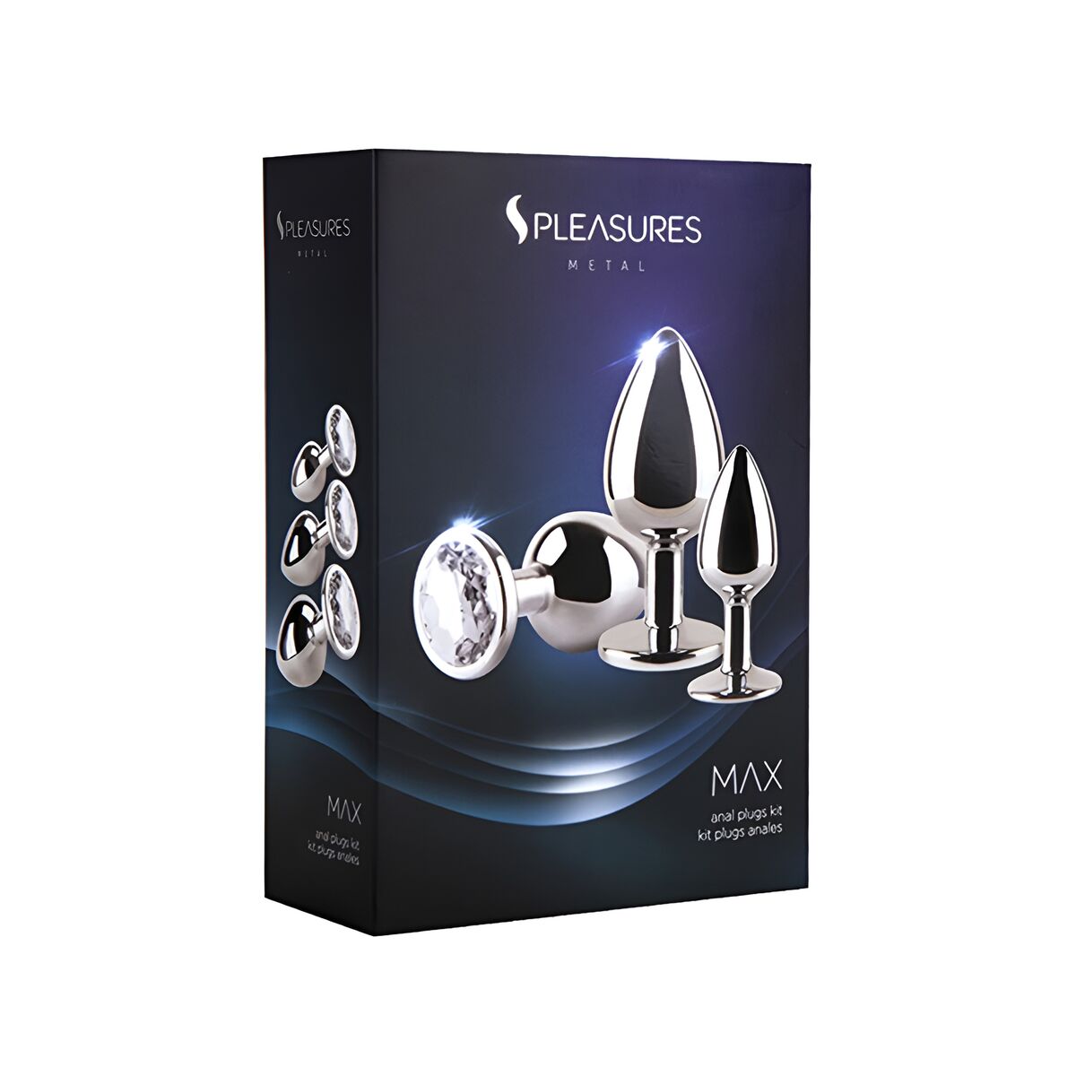 Plug Anale S Pleasures Argentato 3 Pezzi