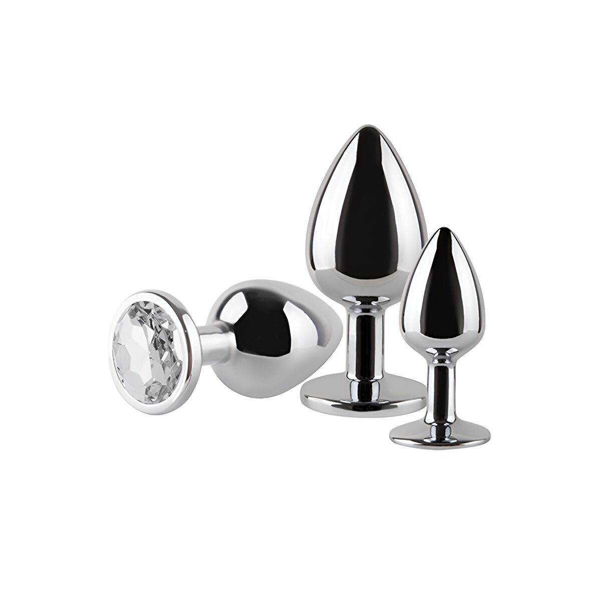 Plug Anale S Pleasures Argentato 3 Pezzi