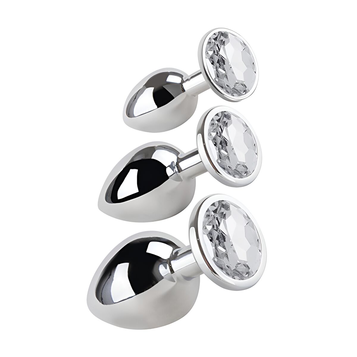 Plug Anale S Pleasures Argentato 3 Pezzi