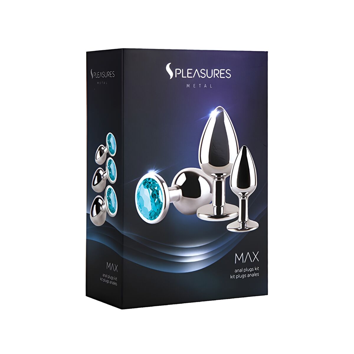 Plug Anale S Pleasures Azzurro Argentato
