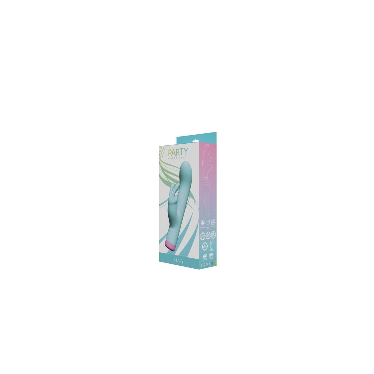 Vibratore Doppia Stimolazione Party Color Toys JUNY  Azzurro